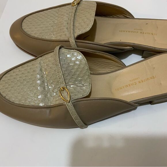 JENNIFER CHAMANDI Women gray Snakeskin  mules Flat Shoe EU 36.5/US 6.5 - Picture 11 of 13